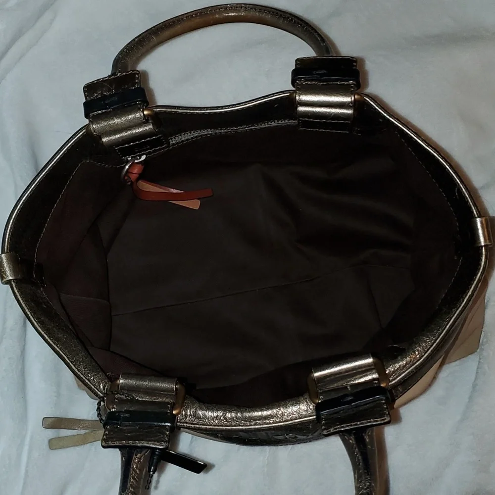 Chloe Canvas and Leather Satchel Bag